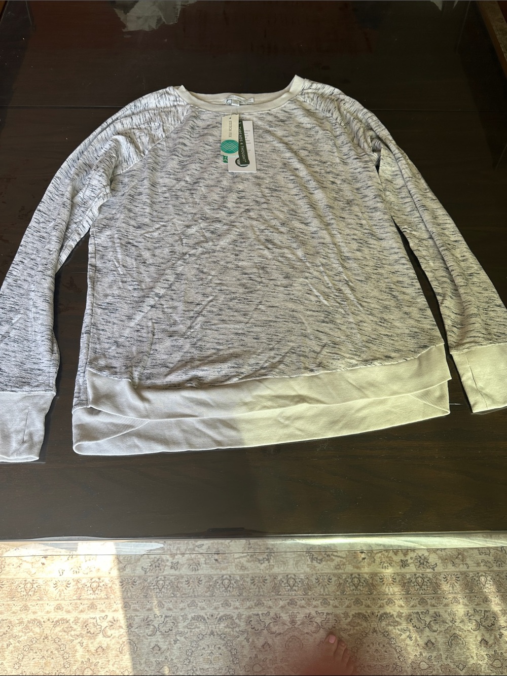 Threads 4 Thought Light Gray Marled Crew Neck Sweater